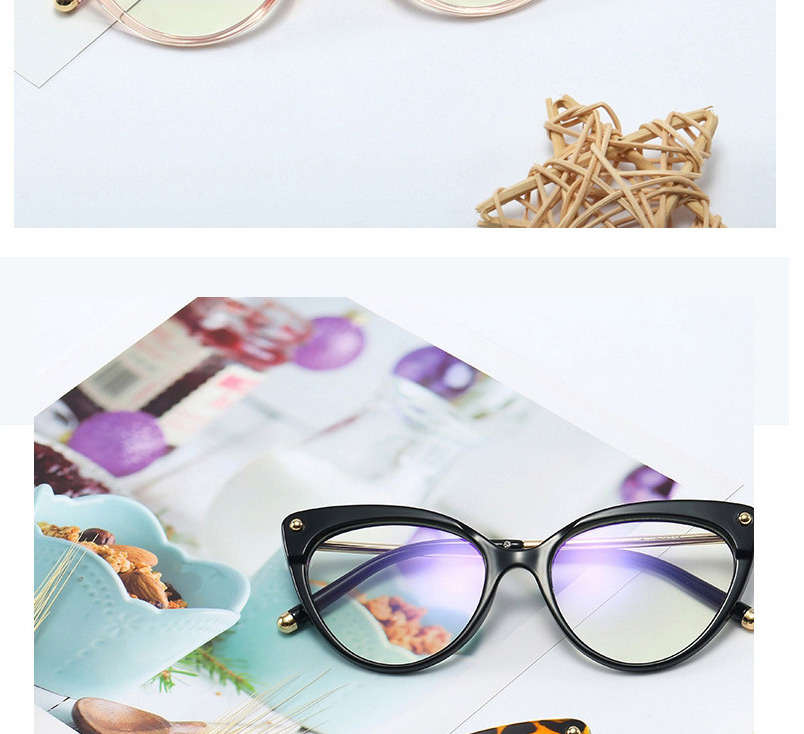 Fashion C6 Leopard Print/anti-blue Light Tr90 Anti-blue Light Frame Flat Lens,Fashion Glasses