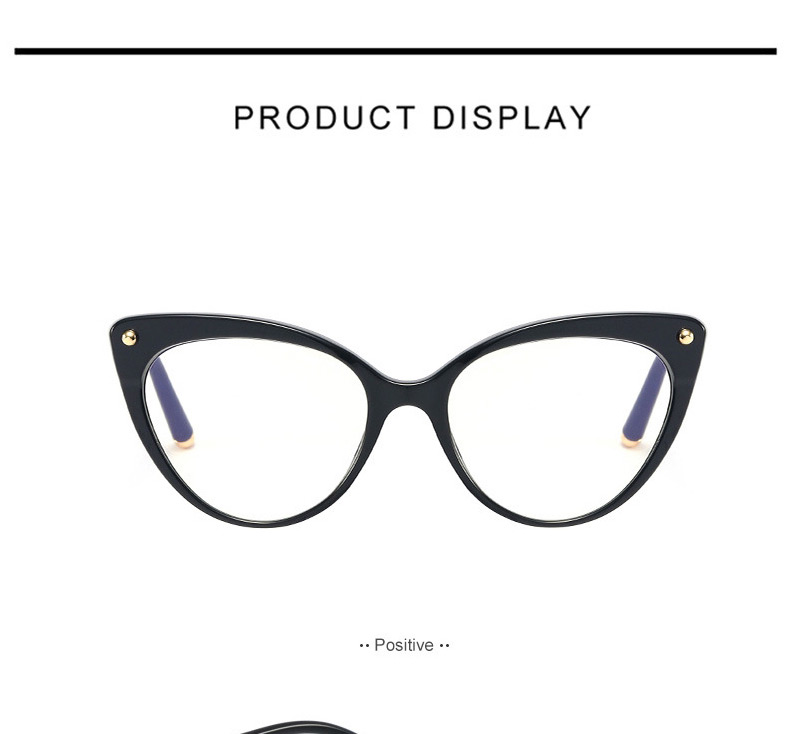 Fashion C1 Bright Black/anti-blue Light Tr90 Anti-blu-ray Frame Flat Lens,Fashion Glasses