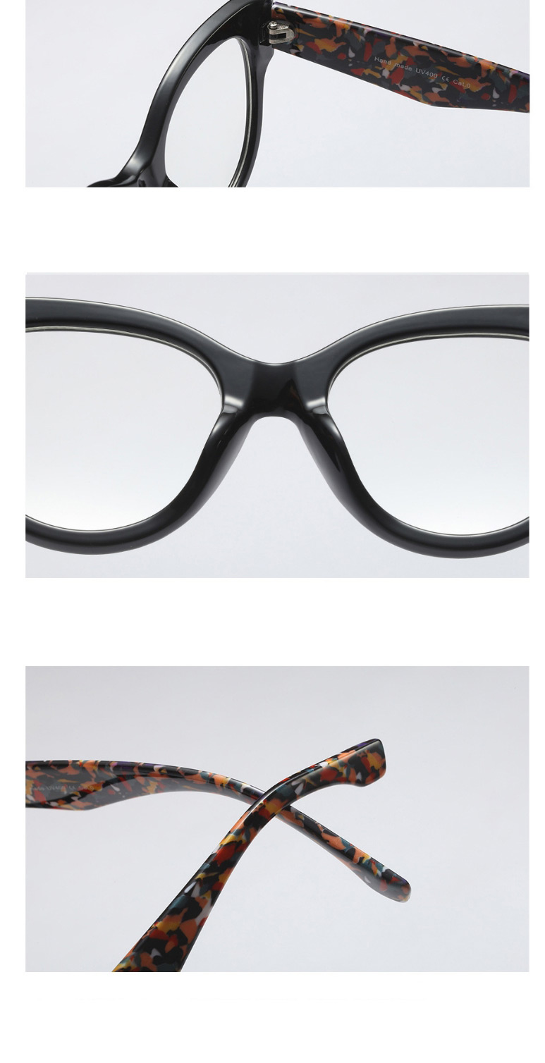 Fashion C13 Leopard Print/white And Blue Leopard Print Legs/transparent Large Frame Can Be Equipped With Myopia Flat Lens,Fashion Glasses