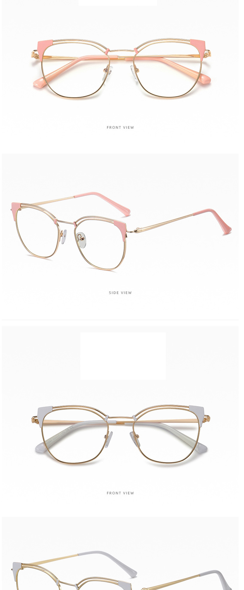 Fashion C8 White/anti-blue Light Metal Anti-blue Glasses,Fashion Glasses