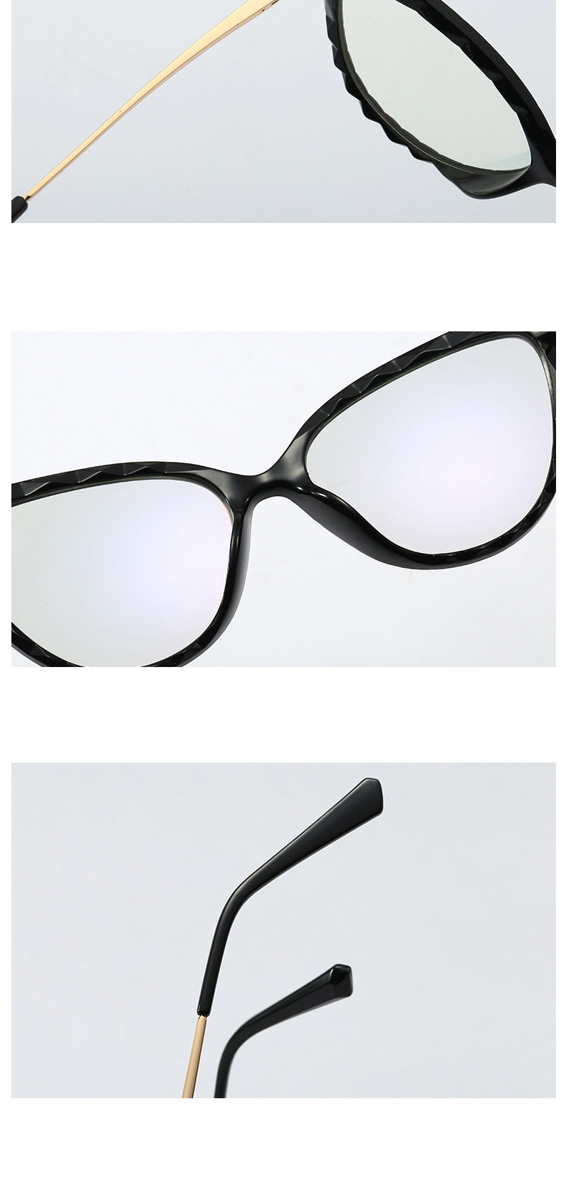 Fashion C6 Through Powder/anti-blue Light Tr90 Spring Cut Edge Anti-blue Light Can Be Equipped With Myopia Flat Lens,Fashion Glasses