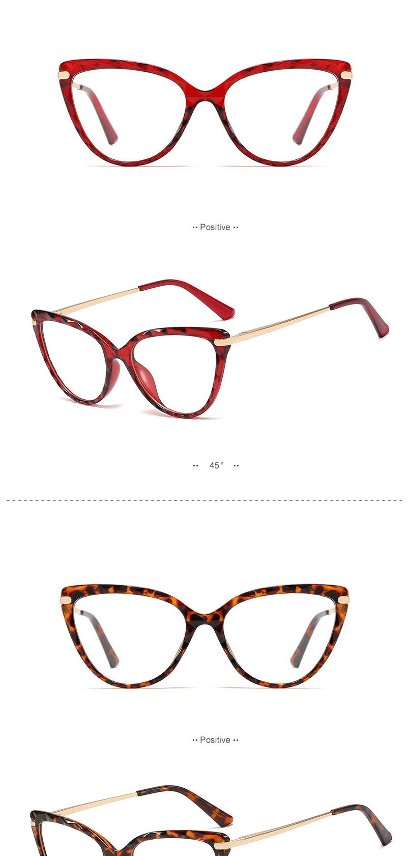 Fashion C5 Red/blue Light Tr90 Spring Cut Edge Anti-blue Light Can Be Equipped With Myopia Flat Lens,Fashion Glasses