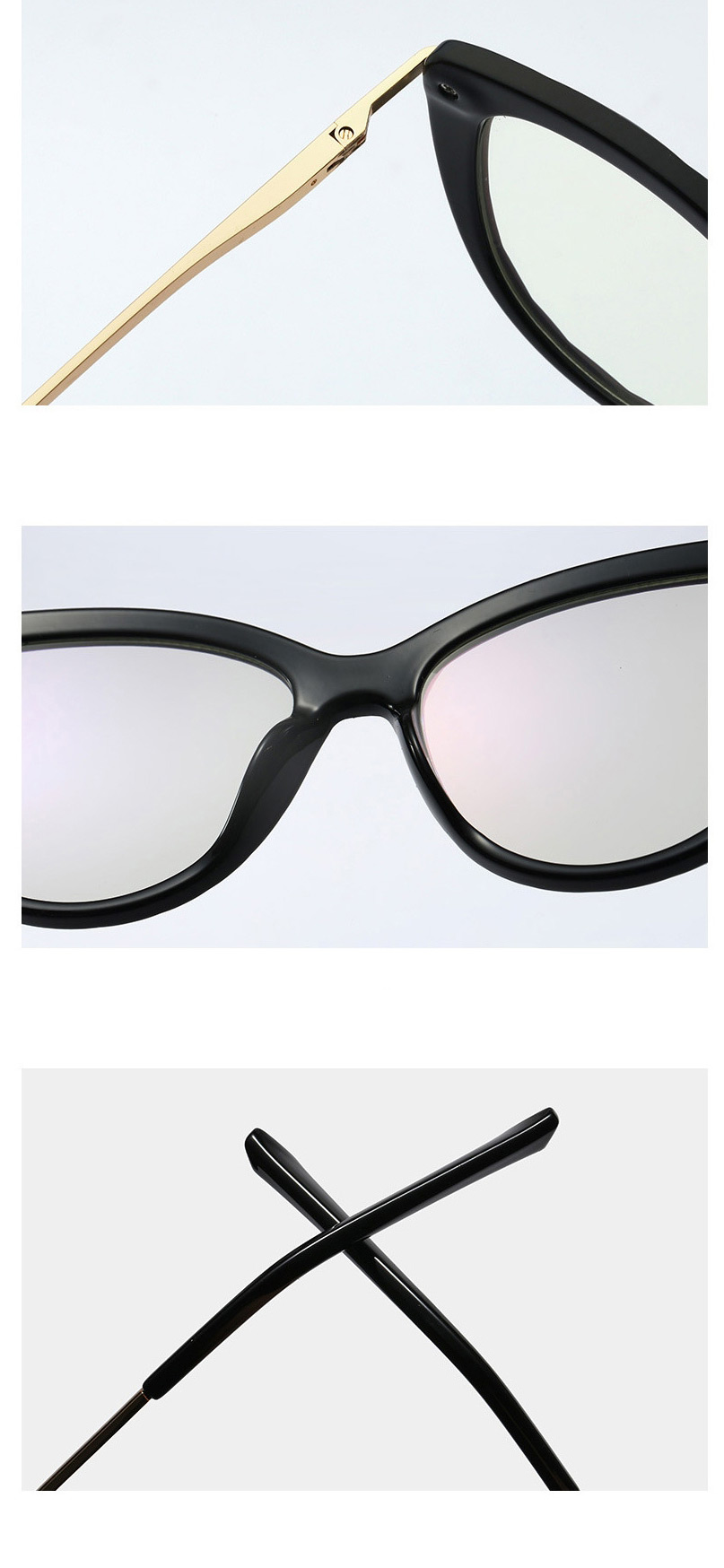 Fashion C7 Leopard Print/anti-blue Light Metal Anti-blue Light Tr96 Round Frame Flat Lens,Fashion Glasses