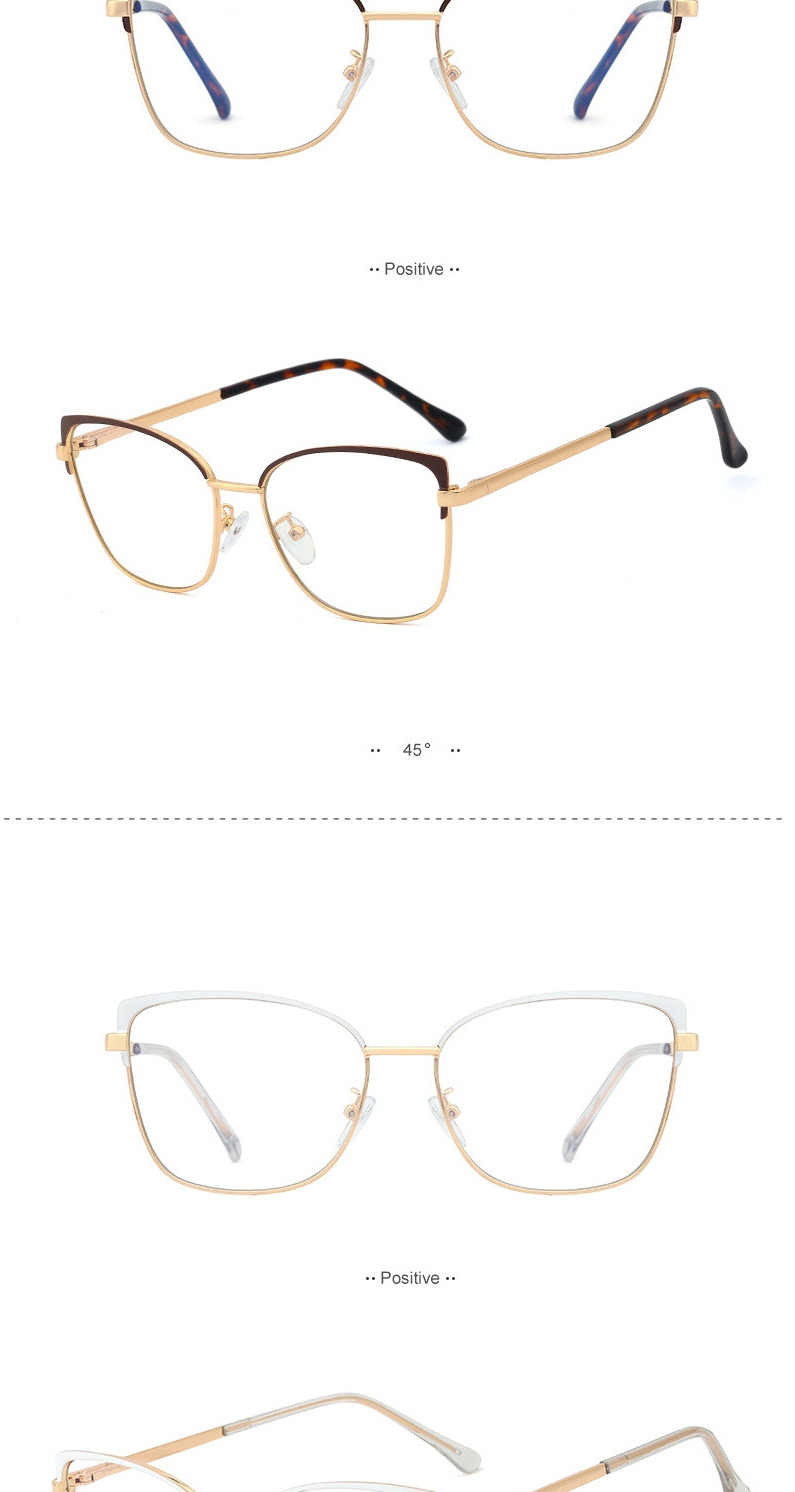 Fashion C13 Brown/anti-blue Light Anti-blue Light Can Be Equipped With Near Metal Flat Lens,Fashion Glasses