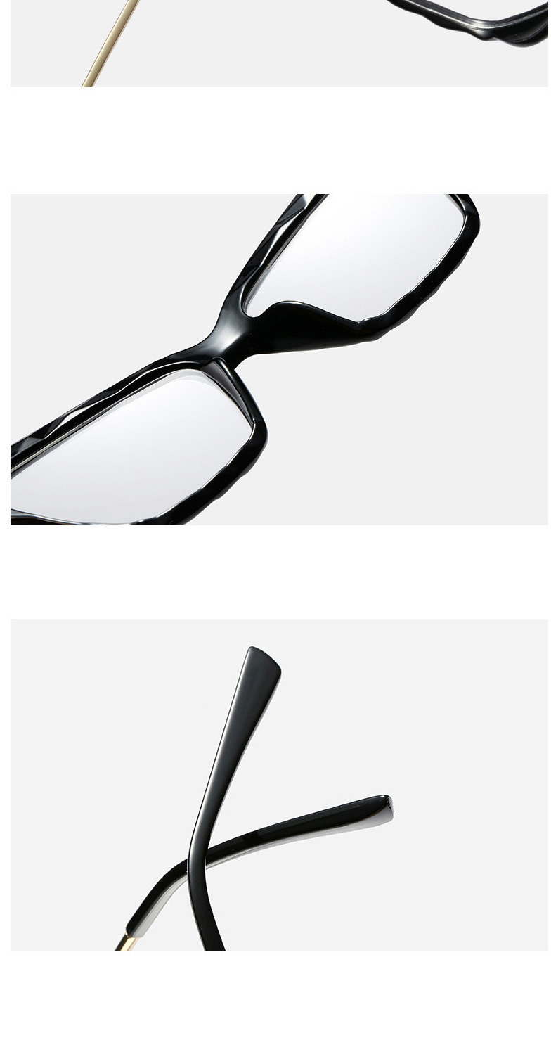 Fashion C4 Bright Black/transparent Transparent Multi-faceted Crystal Can Be Equipped With Myopia Glasses,Fashion Glasses