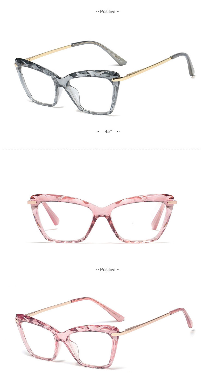 Fashion C7 Red/transparent Transparent Multi-faceted Crystal Can Be Equipped With Myopia Glasses,Fashion Glasses