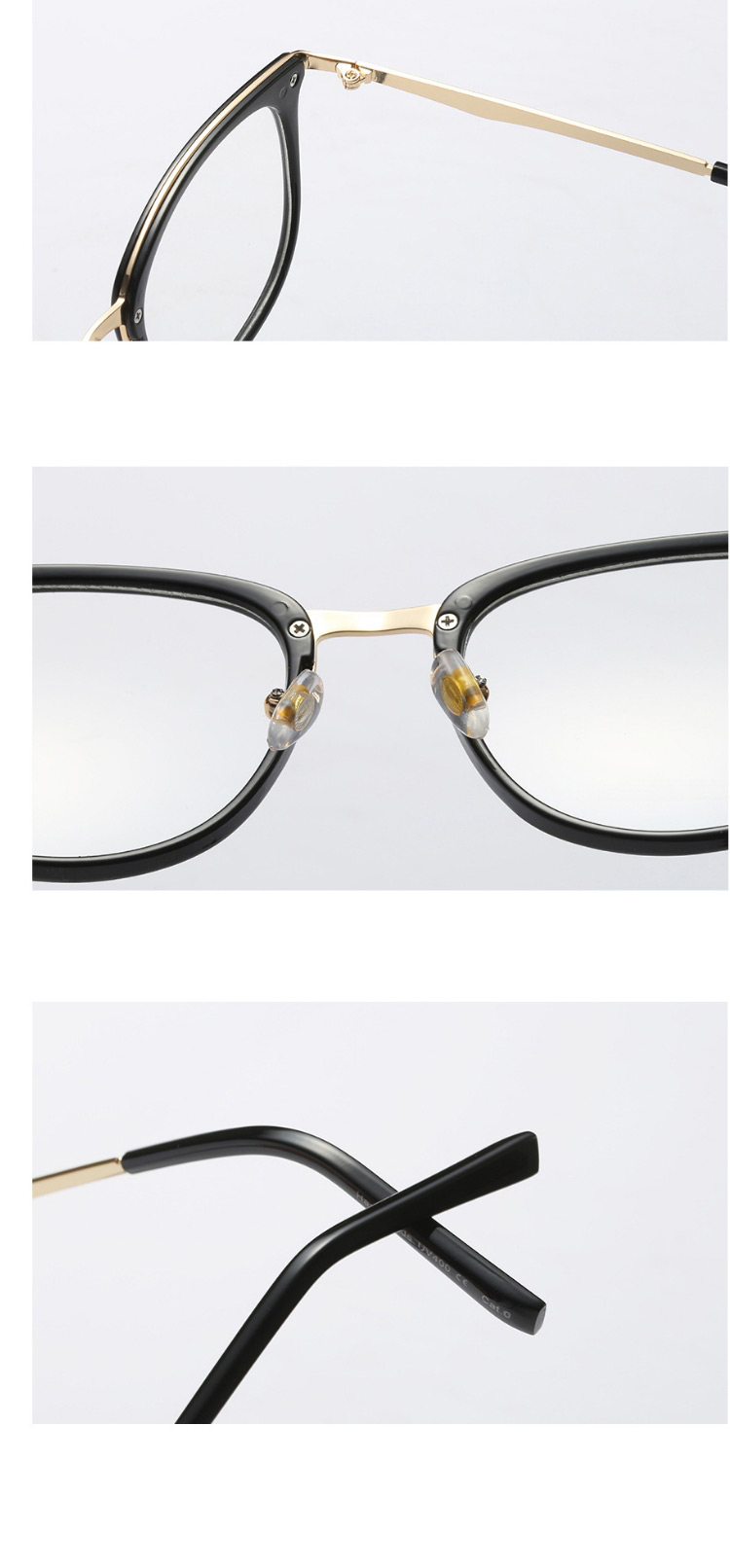 Fashion C4 Bright Black/transparent Ultra-light Can Be Equipped With Myopia Round Frame,Fashion Glasses