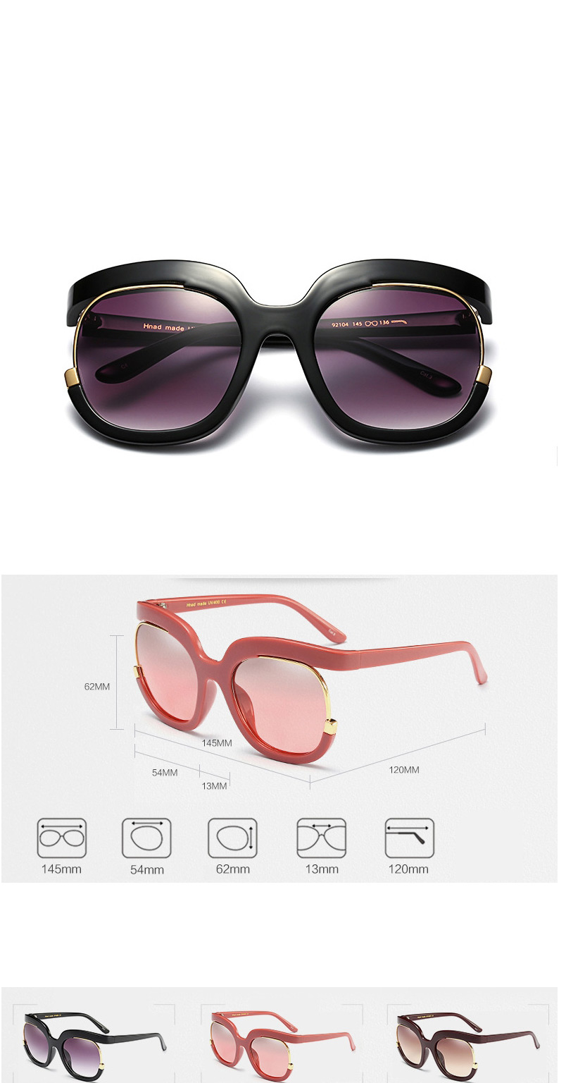 Fashion C13 Leopard Print/gradient Coffee Large Frame Sunglasses,Women Sunglasses