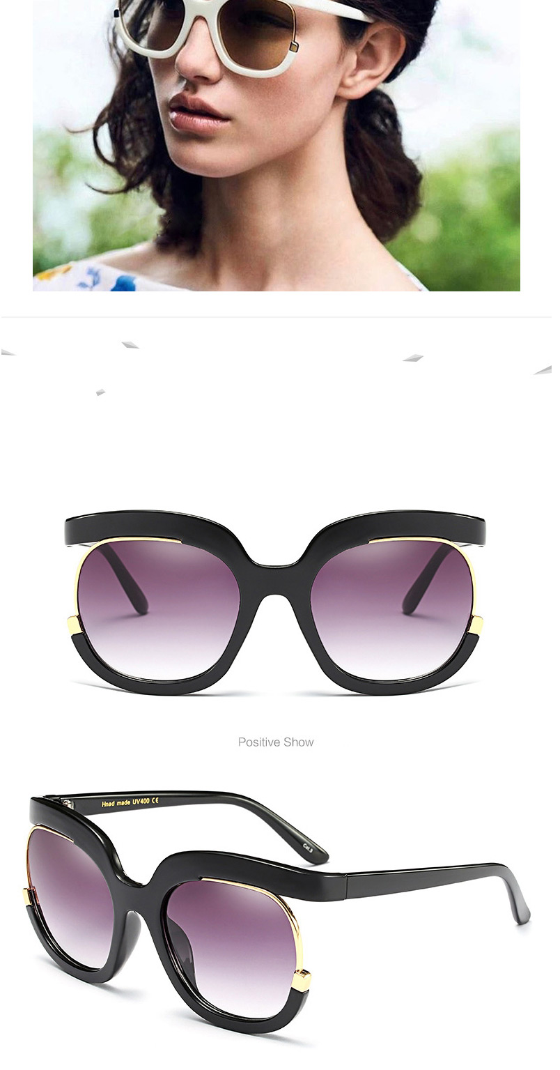 Fashion C13 Leopard Print/gradient Coffee Large Frame Sunglasses,Women Sunglasses