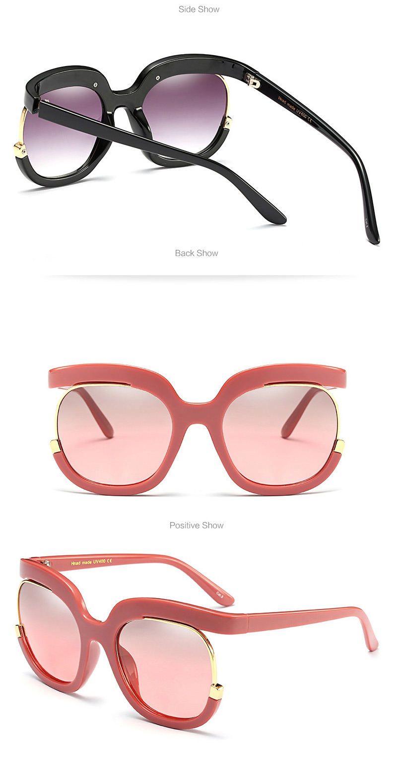 Fashion C2 Wine Red/gradient Light Coffee Large Frame Sunglasses,Women Sunglasses