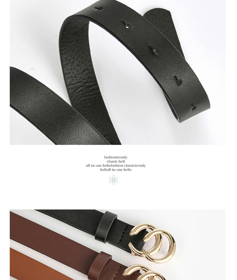 Fashion White Network Double C Belt,Wide belts