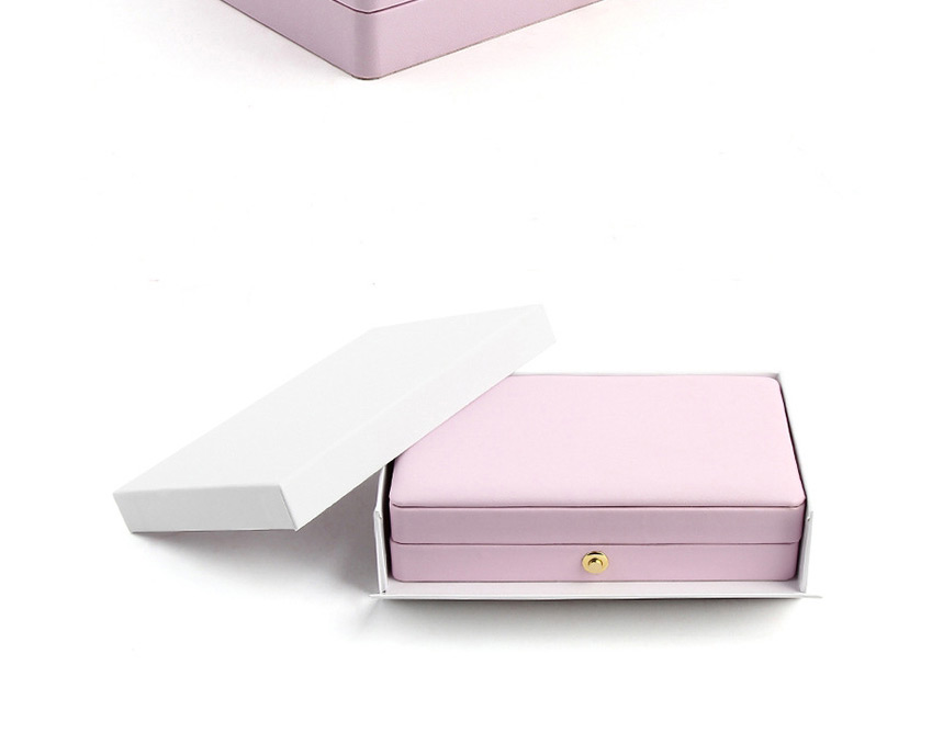 Fashion Pink Leather 8-bit Jewelry Storage Box,Beads
