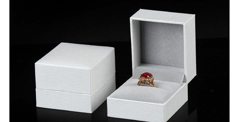 Fashion White Bracelet Box White Leather-filled Paper Storage Box,Jewelry Packaging & Displays