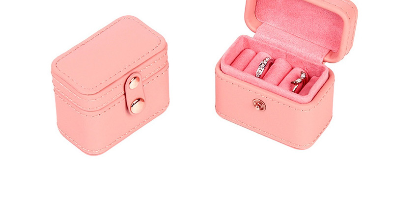 Fashion Pink Pu Multifunctional Storage Box,Beads
