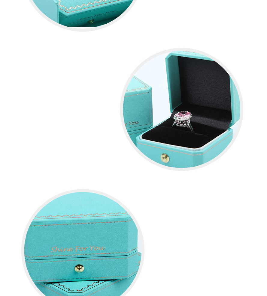Fashion Ring Box Mint Green Octagonal Jewelry Box,Jewelry Packaging & Displays