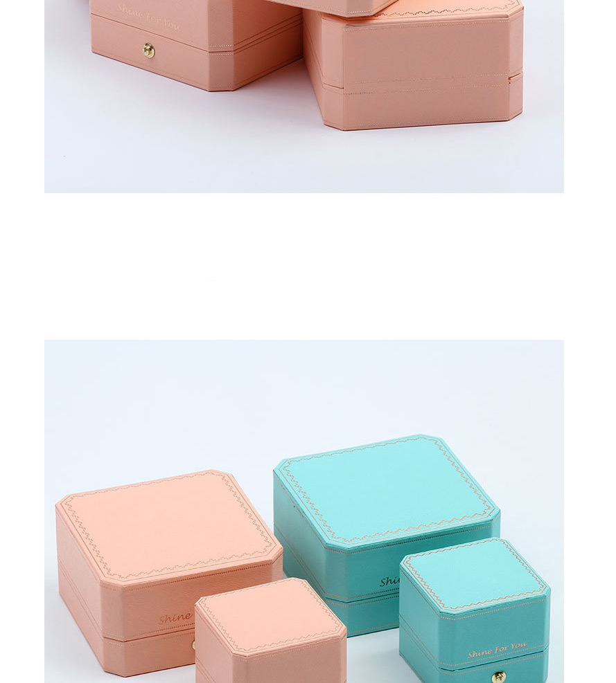 Fashion Pendant Box Pink Octagonal Jewelry Box,Jewelry Packaging & Displays