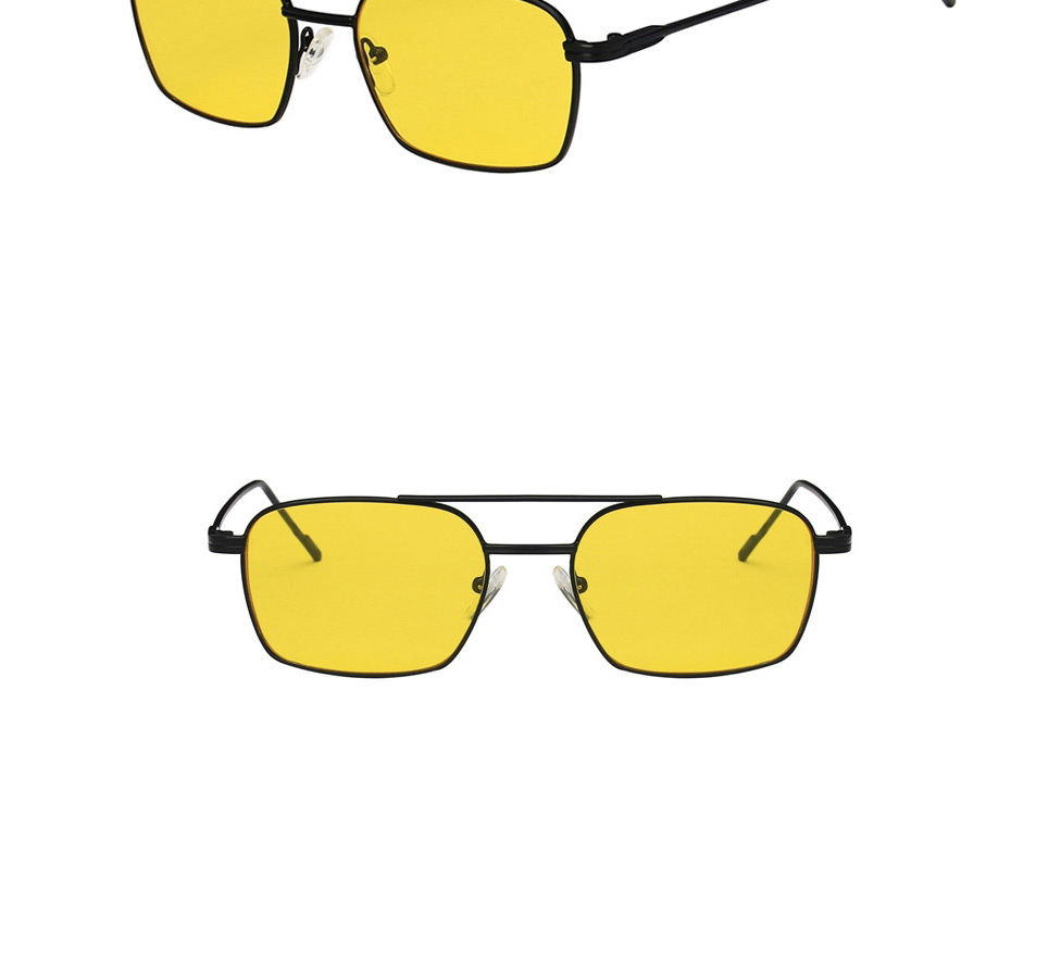 Fashion Gold Frame Light Green Small Frame Double Beam Metal Marine Sunglasses,Women Sunglasses