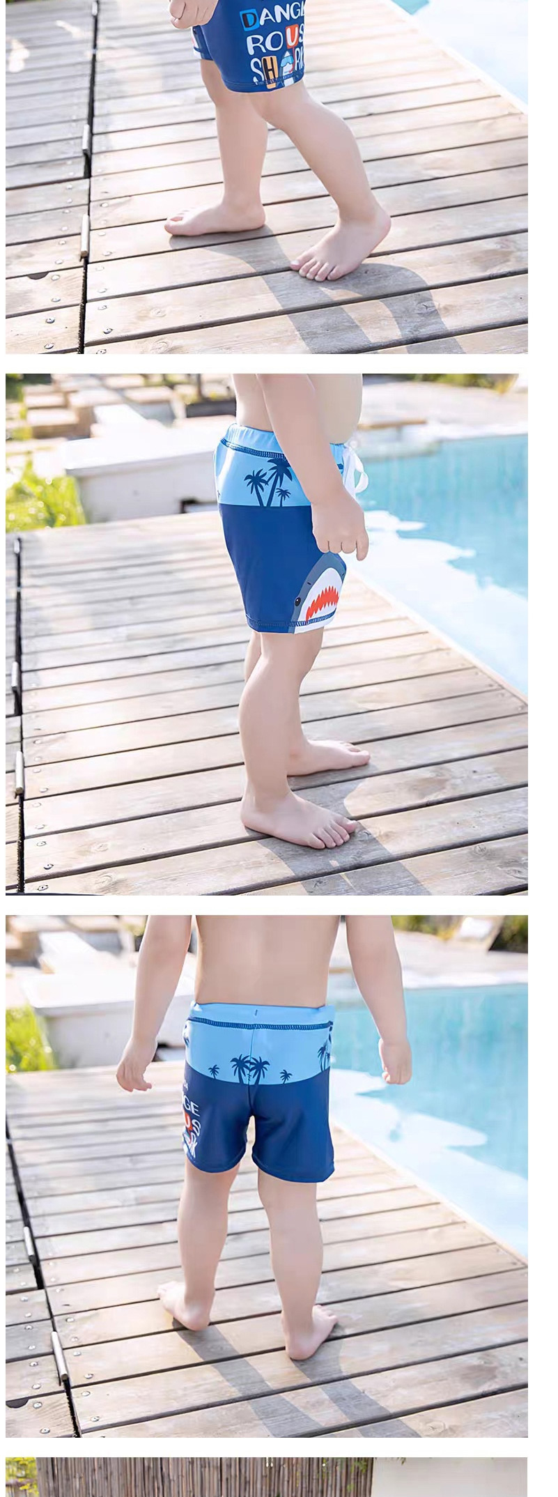 Fashion Digusda Blue Dinosaur + Hat Childrens Cartoon Pattern Swimming Trunks Boxer Swimming Trunks + Swimming Cap Swimming Suit,Kids Swimwear