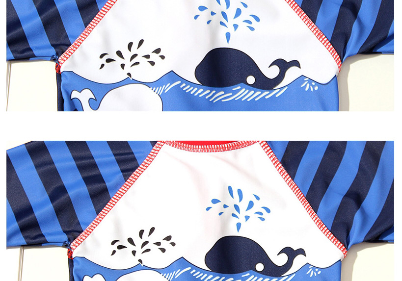 Fashion Boy Siamese Little Whale + Red Collar Childrens Suit Surfing Whale One-piece Swimsuit,Kids Swimwear