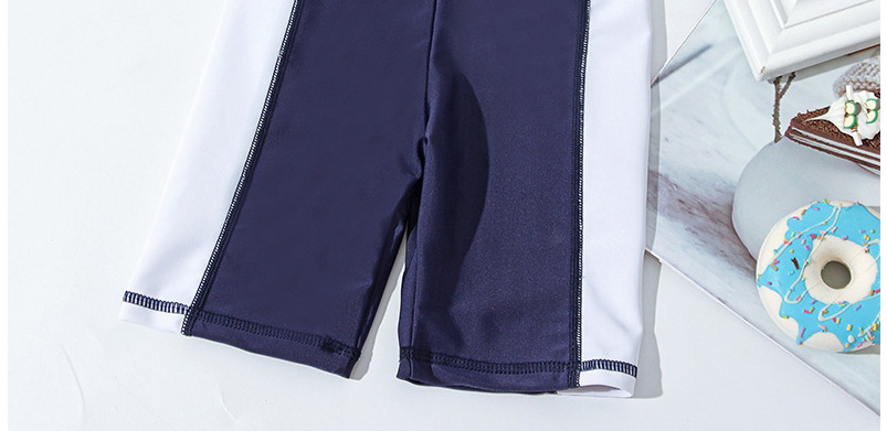 Fashion Boy Split Shark + Blue And White Pants Childrens Shark Split Swimsuit Set,Kids Swimwear