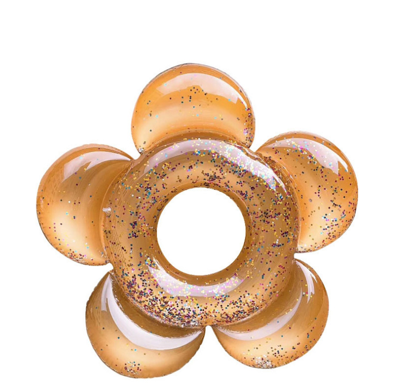 Fashion Gold Color Flower Sequins Shiny Swimming Ring,Swim Rings