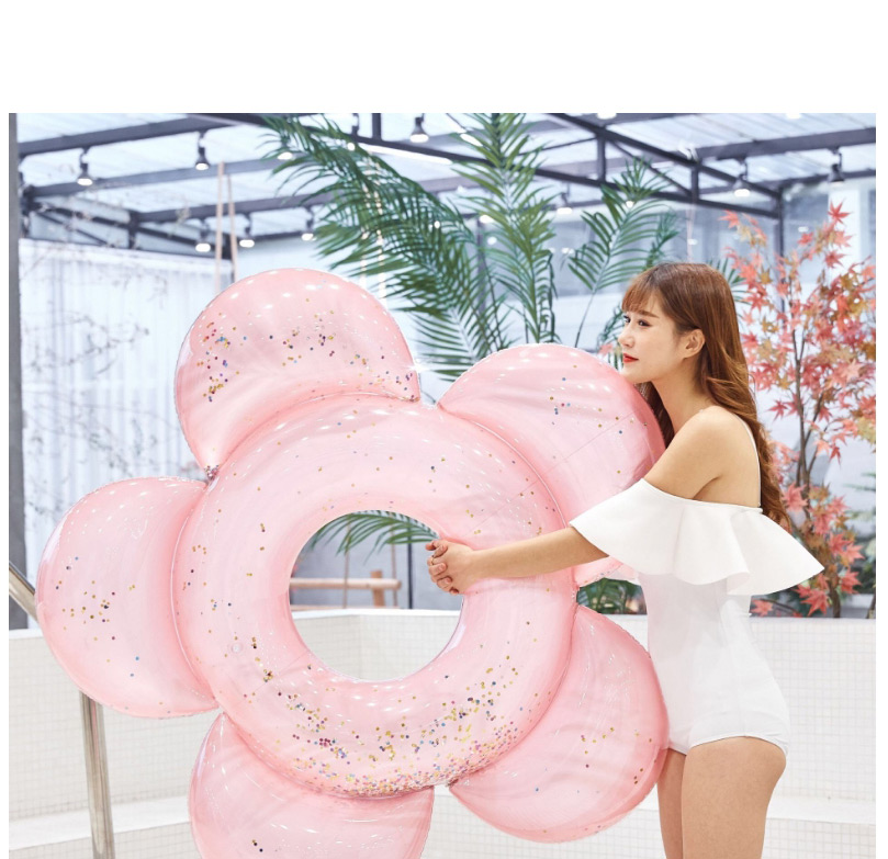 Fashion Pink Flower Sequins Shiny Swimming Ring,Swim Rings