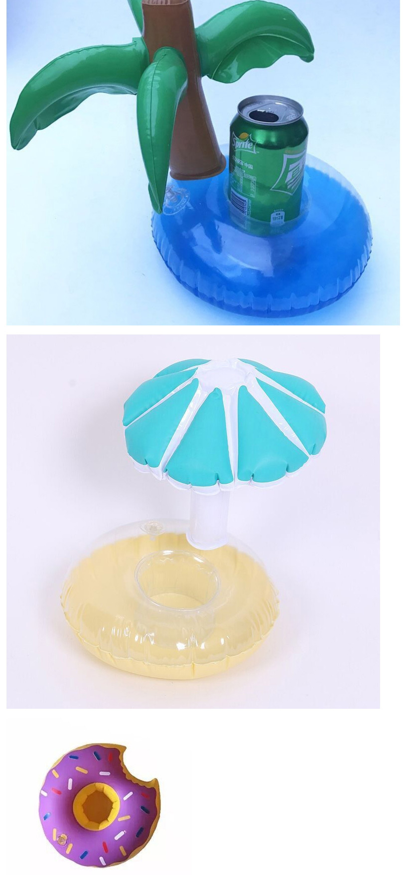 Fashion Lemon Cup Holder Pvc Inflatable Flower Beverage Cup Holder,Swim Rings