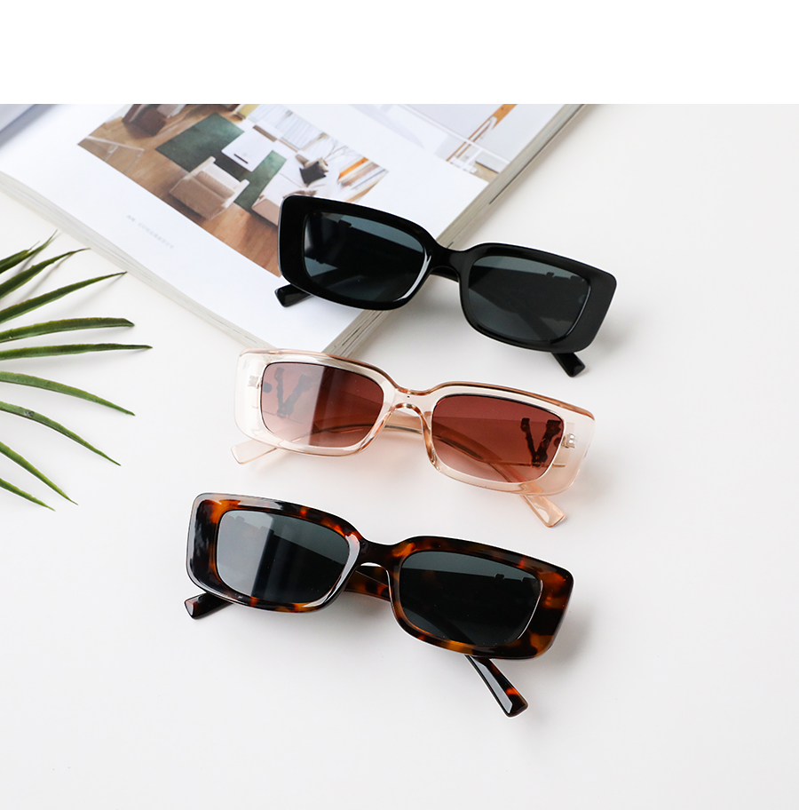 Fashion Black Resin Geometric Sunglasses,Women Sunglasses