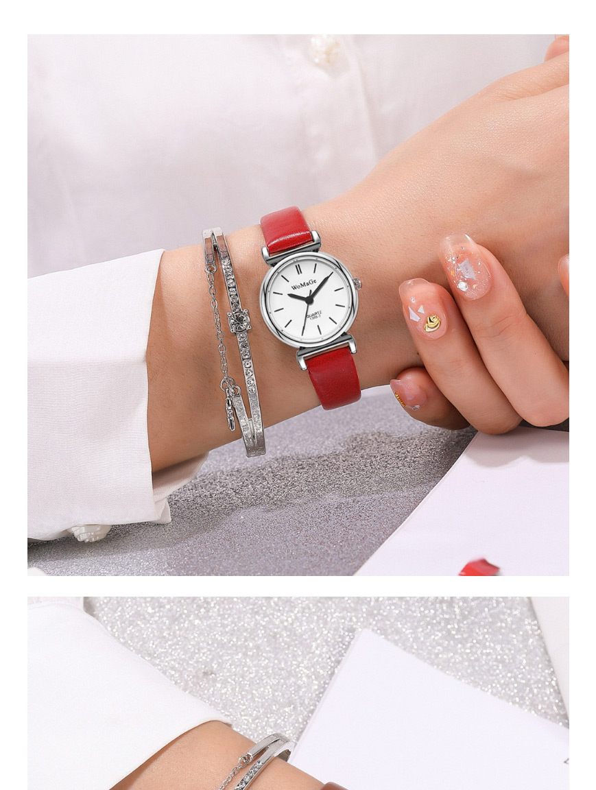 Fashion Red Scale Thin Strap Watch,Ladies Watches