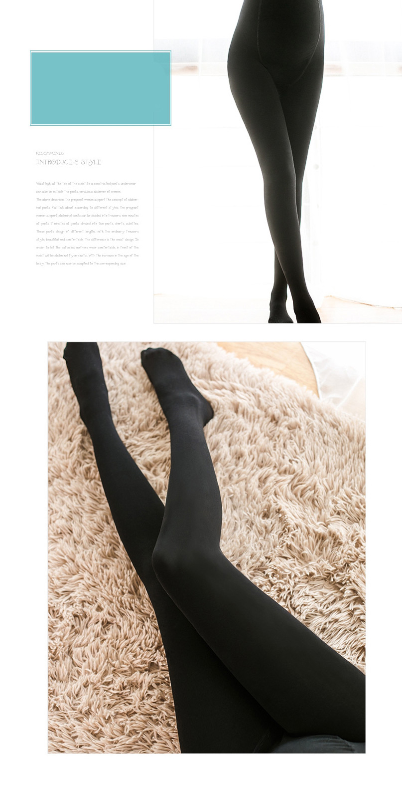 Fashion Black With Feet (plus Velvet) Abdomen Support And Feet Plus Velvet Plus Velvet Pantyhose For Pregnant Women,SLEEPWEAR & UNDERWEAR