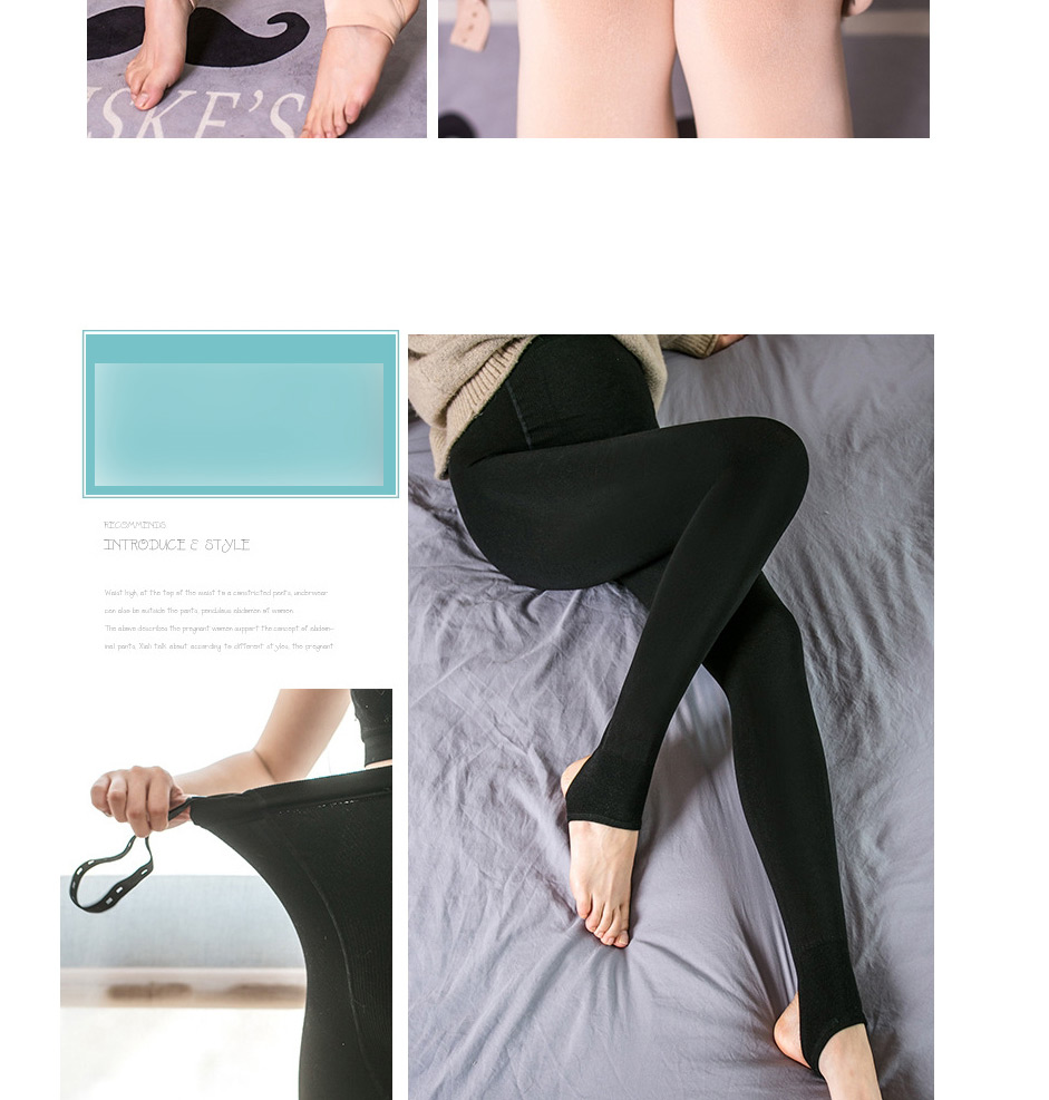 Fashion Black With Feet (450g) Adjustable Belly Support Plus Velvet 450g Maternity Pantyhose,SLEEPWEAR & UNDERWEAR