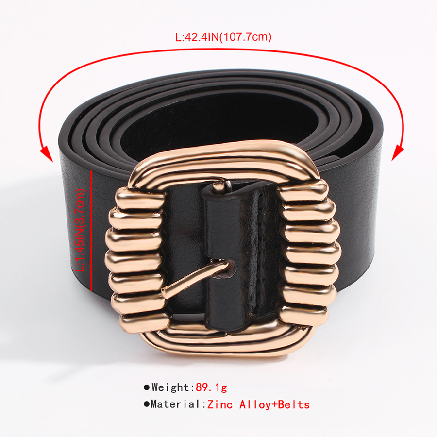 Fashion Golden Round Bamboo Joints Pu Alloy Geometric Shape Belt,Wide belts