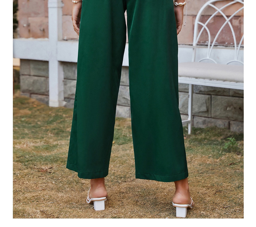 Fashion Army Green High-waisted Trousers Straight-leg Pants,Pants