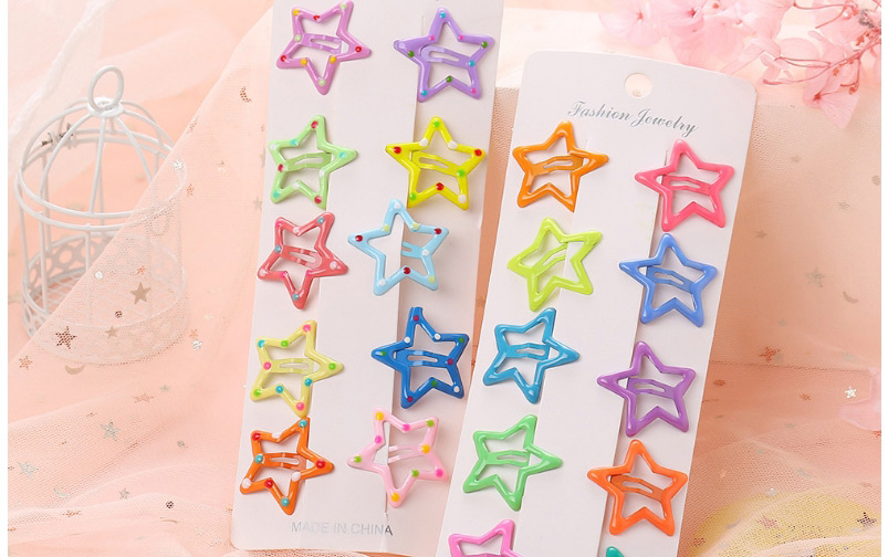 Fashion Color 2 Five-pointed Star Hairpin,Hairpins