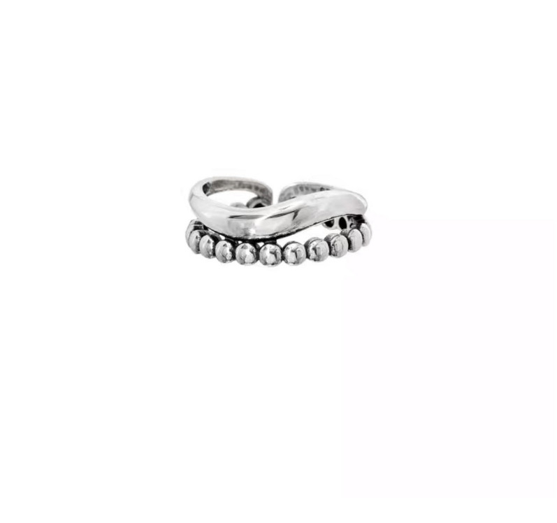Fashion Twisted Diamond Open Bead Chain Ring,Fashion Rings