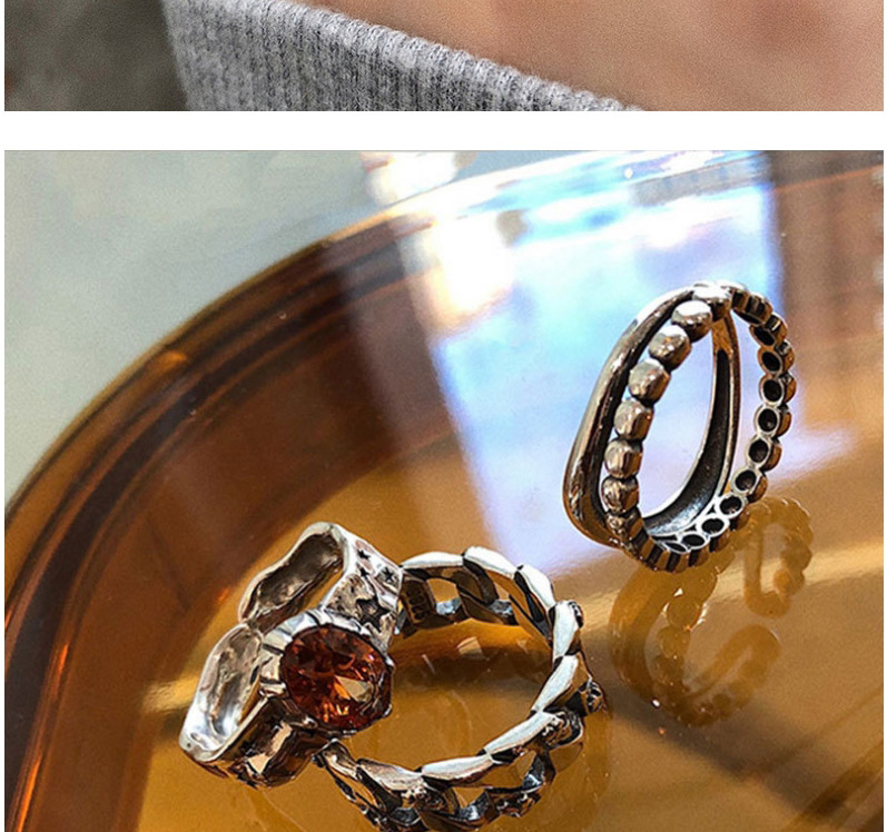 Fashion Round Bead Diamond Open Bead Chain Ring,Fashion Rings