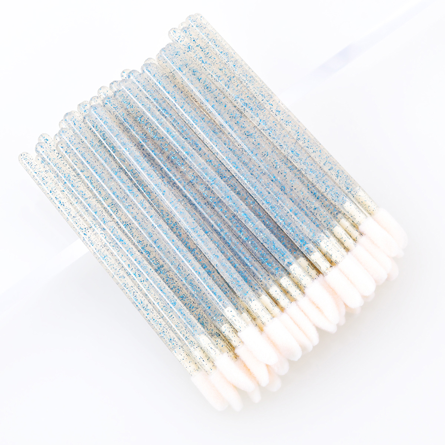 Fashion Light Blue Disposable Lip Brush Crystal 50pcs,Beauty tools