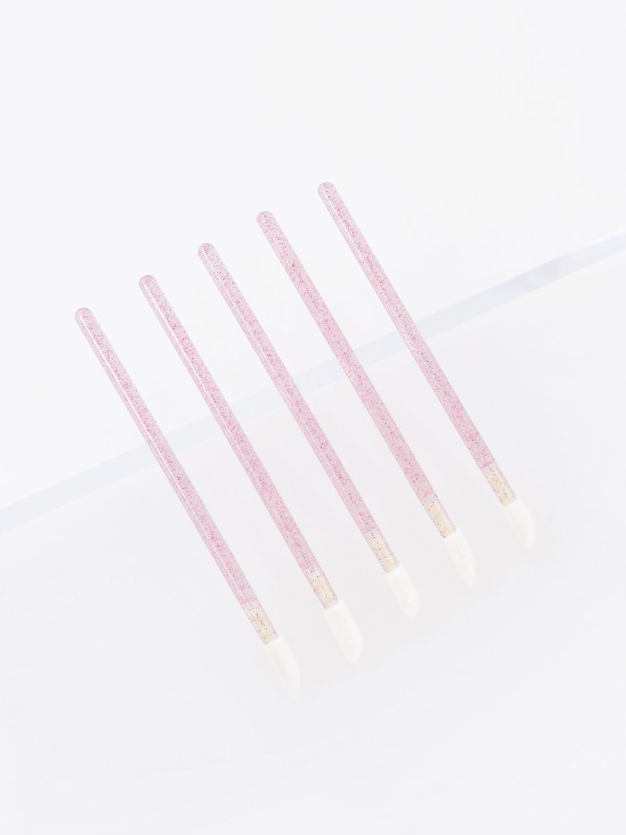 Fashion Light Pink Disposable Lip Brush Crystal 50pcs,Beauty tools