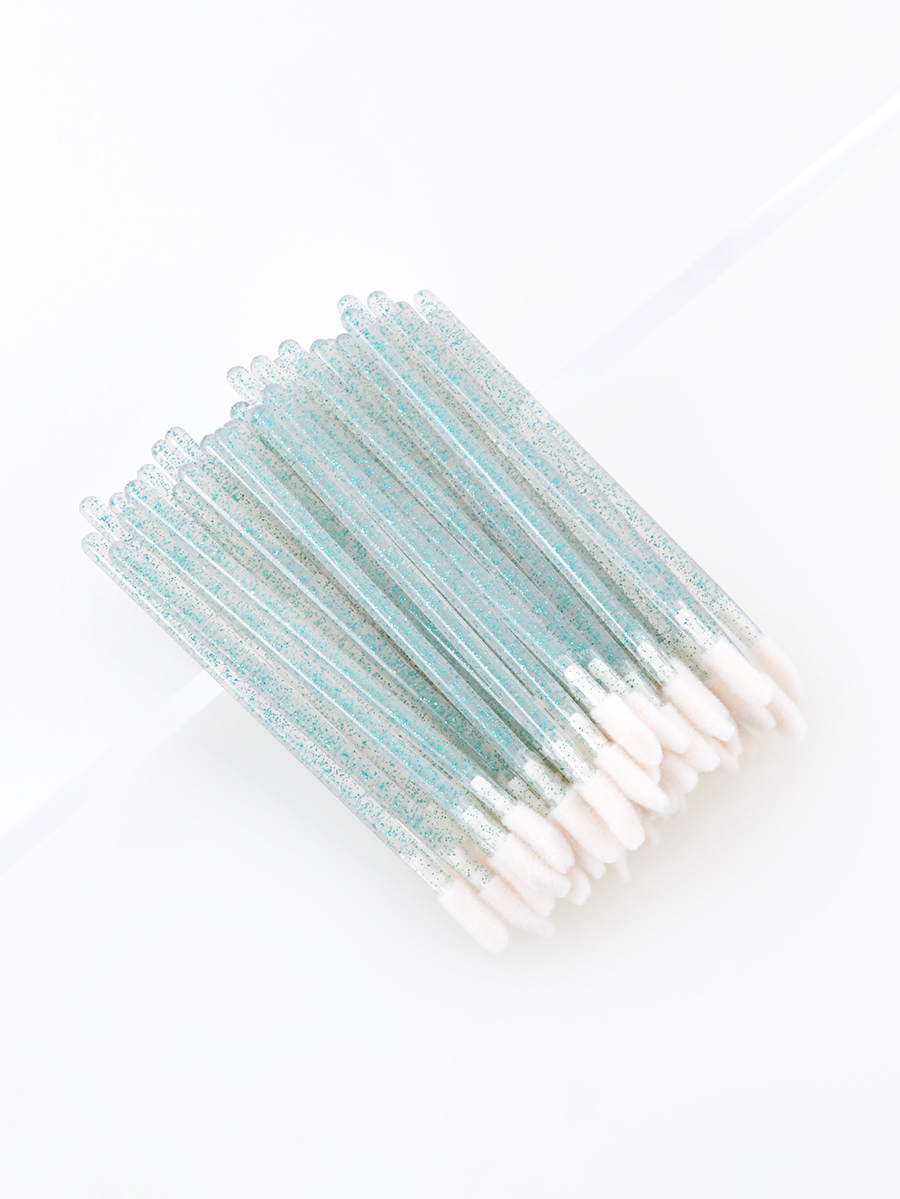 Fashion Light Cyan Disposable Lip Brush Crystal 50pcs,Beauty tools
