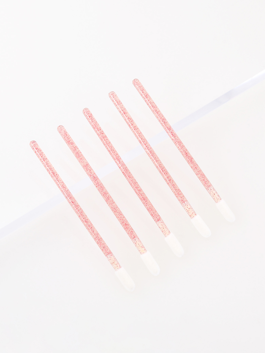Fashion Light Pink Disposable Lip Brush Crystal 50pcs,Beauty tools