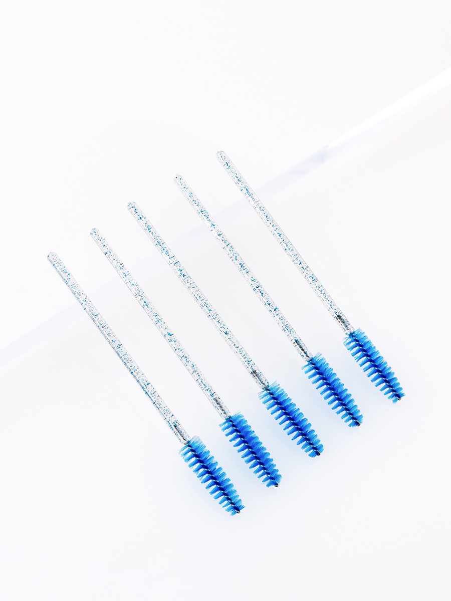 Fashion Navy Blue Disposable Eyelash Brush Crystal 50pcs,Beauty tools