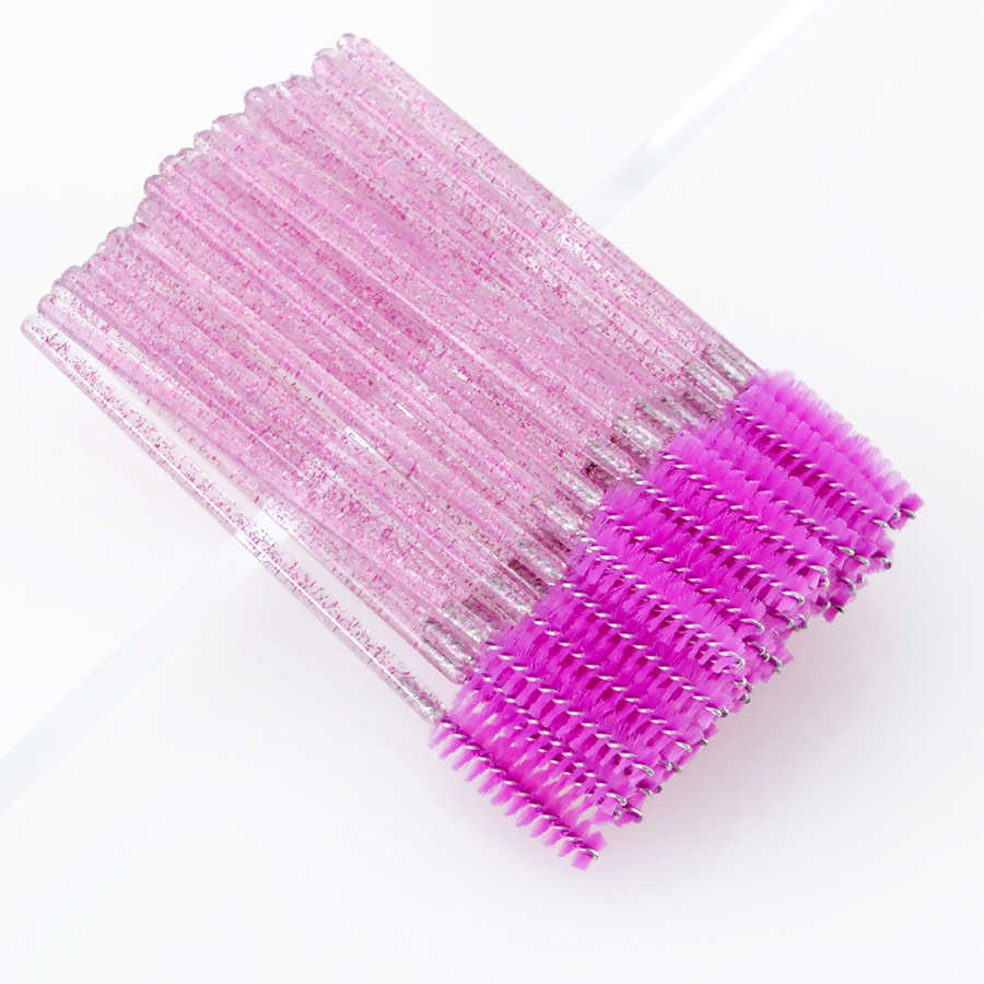 Fashion Gouache Disposable Eyelash Brush Crystal 50pcs,Beauty tools