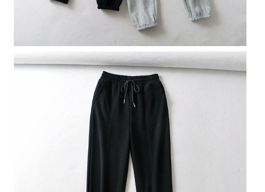 Fashion Black Lace-up Straight-leg Pants,Pants