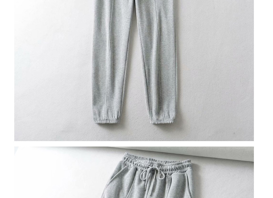 Fashion Gray Lace-up Straight-leg Pants,Pants