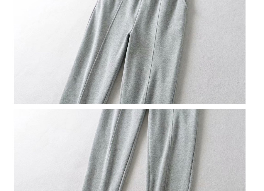 Fashion Gray Lace-up Straight-leg Pants,Pants