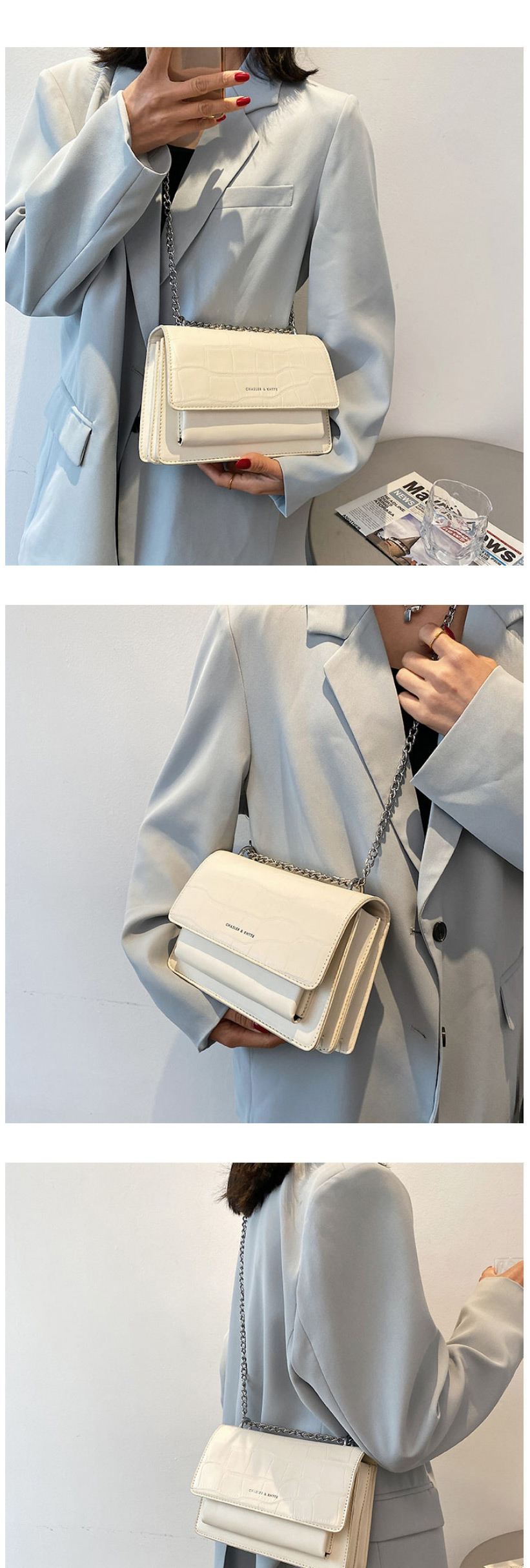 Fashion A Textured Crossbody Bag,Shoulder bags
