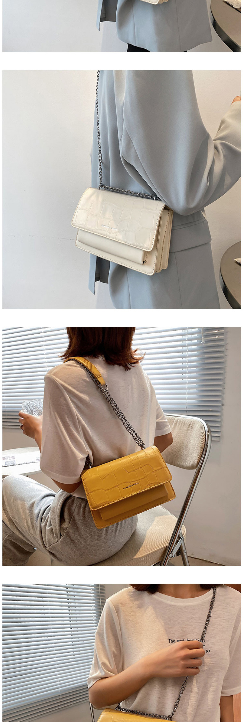 Fashion Yellow Textured Messenger Bag,Shoulder bags