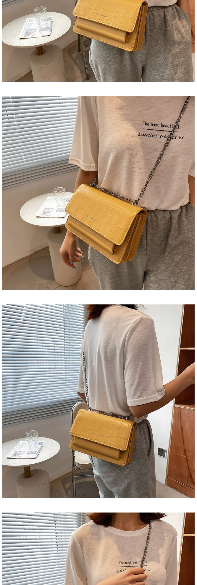 Fashion Yellow Textured Messenger Bag,Shoulder bags