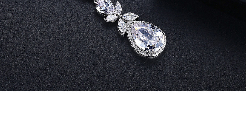Fashion Platinum Drop-shaped Necklace,Necklaces