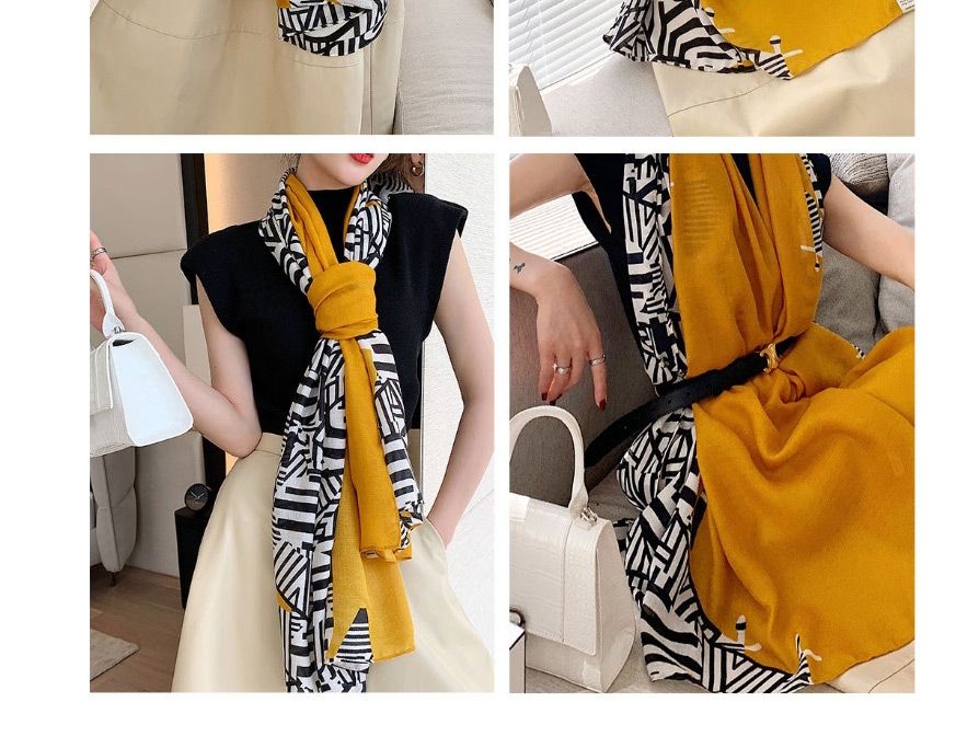 Fashion Yellow Oversized Shawl Sunscreen Silk Scarf,Thin Scaves